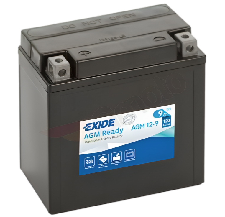 Exide AGM Ready AGM12-9 YB9-B Motorradbatterie 9Ah (DIN 50914)